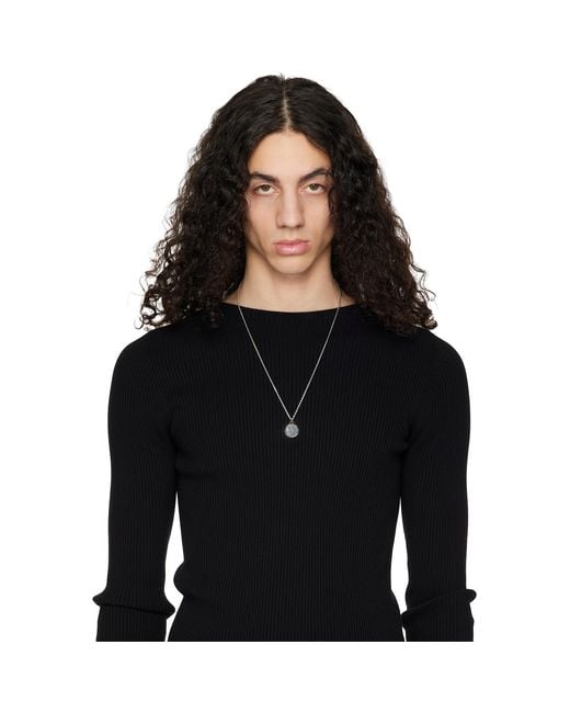 Emanuele Bicocchi Metallic Flourish Amulet Necklace for men