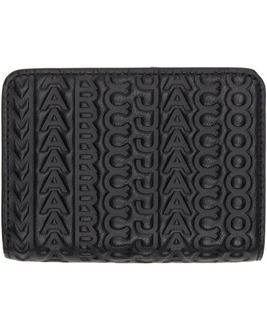 Mini portefeuille compact j marc noir Marc Jacobs en coloris Black
