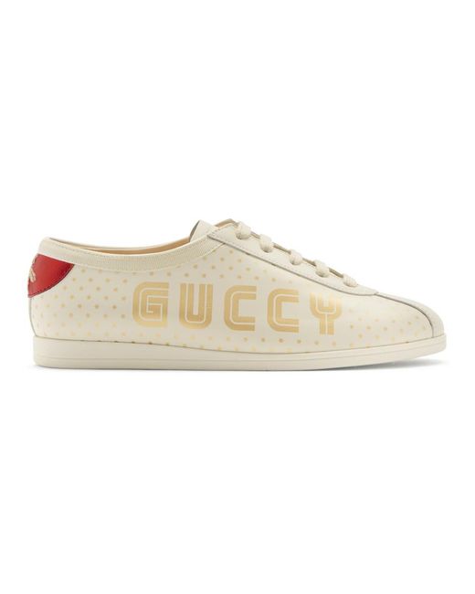 Gucci White Sega Guccy Falacer Bowling Sneakers