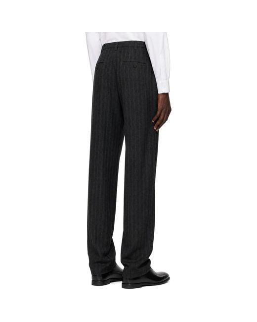 Junya Watanabe Black Striped Trousers for men