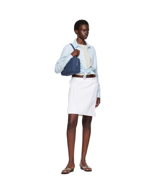 MARGE SHERWOOD Blue Soft Boston Small Bag