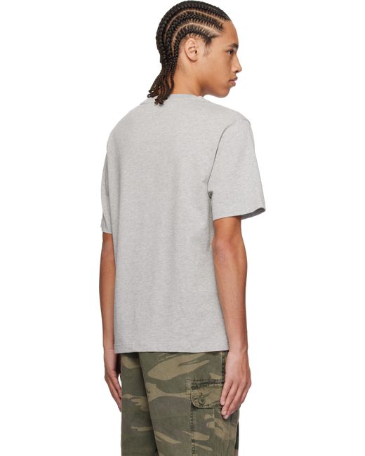 メンズ Palm Angels グレー College Logo Tシャツ Black