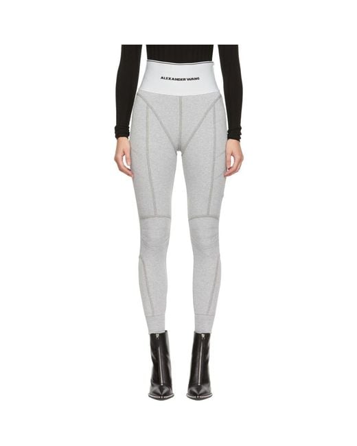 Alexander Wang Gray Ribbed Legging