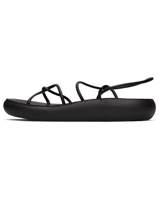 Ancient Greek Sandals Black Taxidi Comfort Sandals