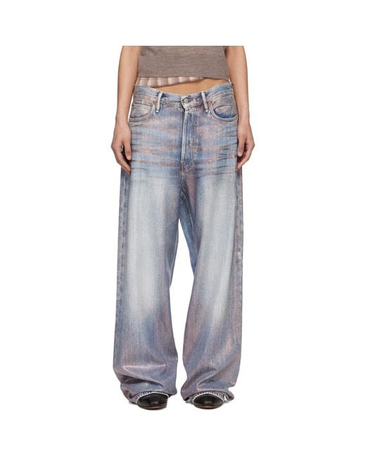 Acne Multicolor Loose Glitter 1981 Jeans