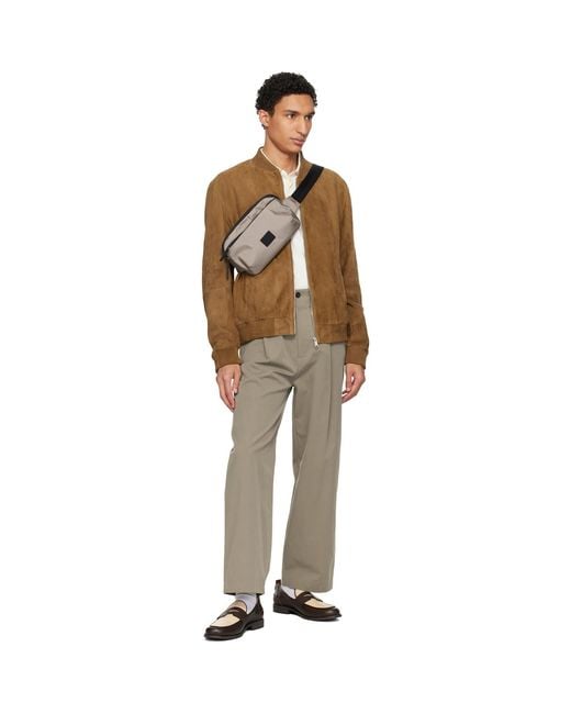 HUGO Black Canvas Belt Bag for men