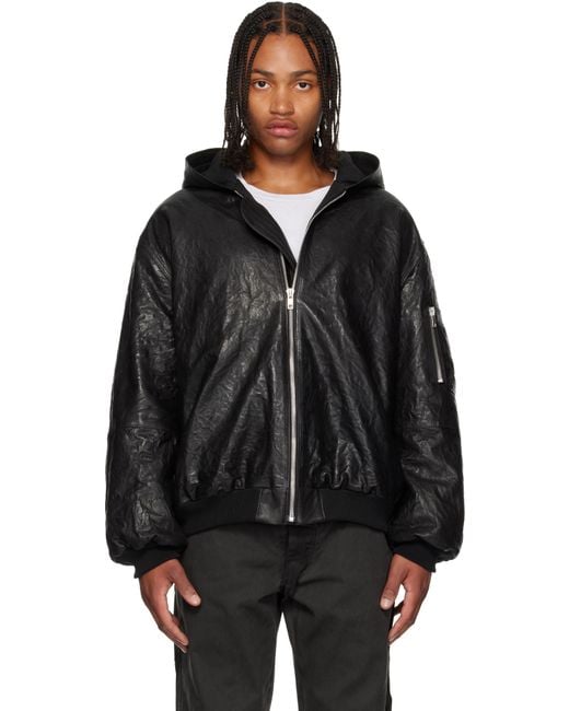 ALEXANDER DIGENOVA／デストロイパーカ／F／BLACK ALEXANDER DIGENOVA Zip Leather Jacket in Black for Men | Lyst