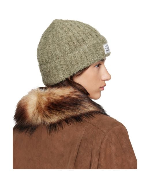 MM6 by Maison Margiela Brown Logo Beanie