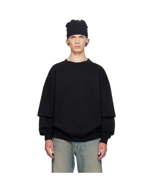 SECONDA Black Luna Sweatshirt for men