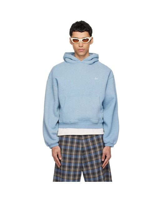 ERL Blue Heathered Hoodie for men