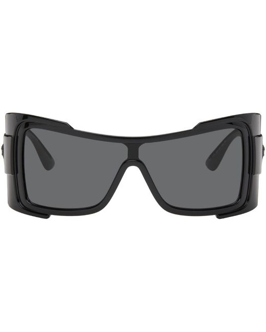 Versace Black Maxi Medusa biggie Shield Sunglasses
