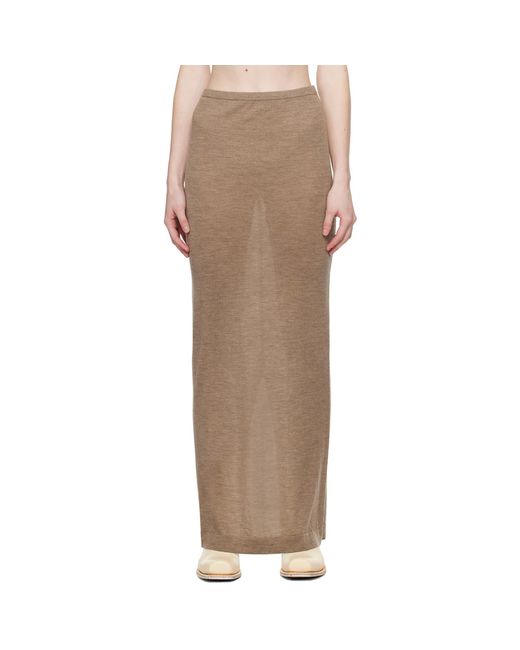 ÉTERNE Natural Taupe Emma Maxi Skirt