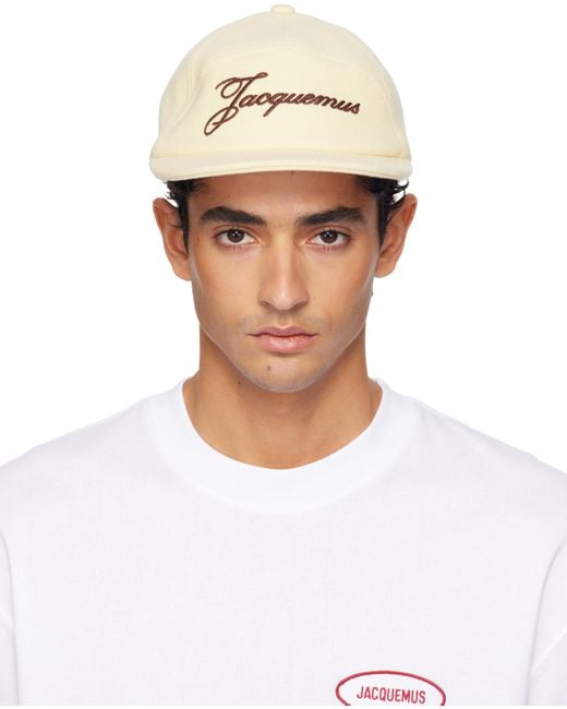 Jacquemus White 'The Lana Baseball' Cap for men