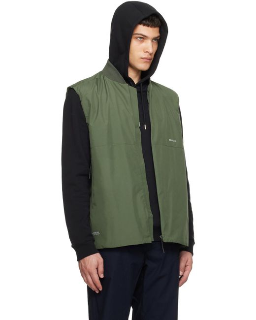 Norse Projects Green Stand Collar Vest for men