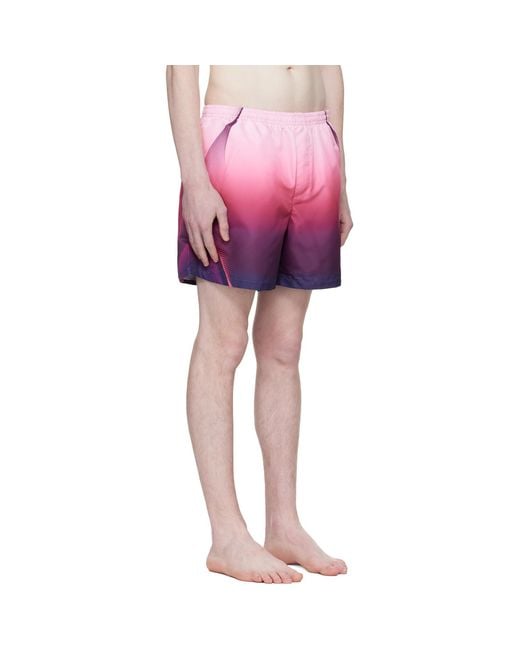 Casablanca Pink Gradient Printed Shorts for men