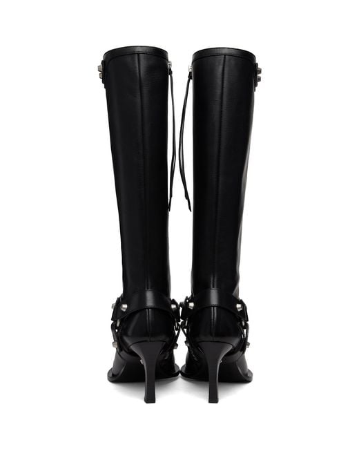Balenciaga Black City Harness Tall Boots