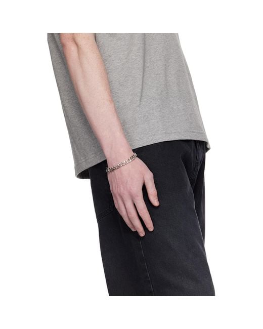 A.P.C. Black Minimal Maxi Bracelet for men