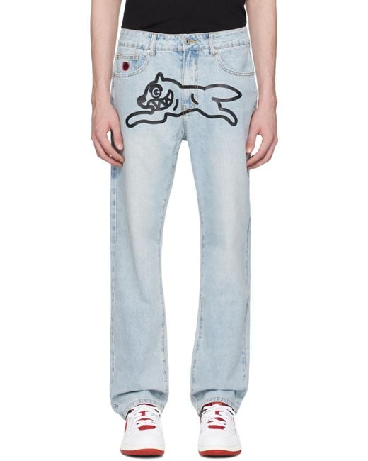 ICECREAM Blue Running Dog Jeans for men