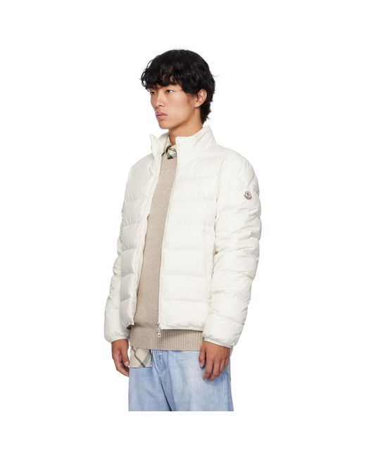 Moncler White Baudinet Down Jacket for men