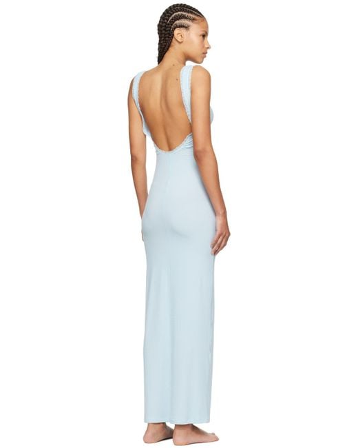 Robe Longue Bleue Skims en coloris Black