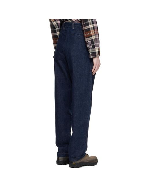 Carter Young Blue Ssense Exclusive Washed Pleated Jeans