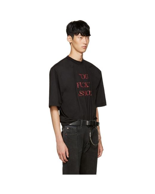 Vetements Ssense Exclusive Black 'you Fuck'n Asshole' Football