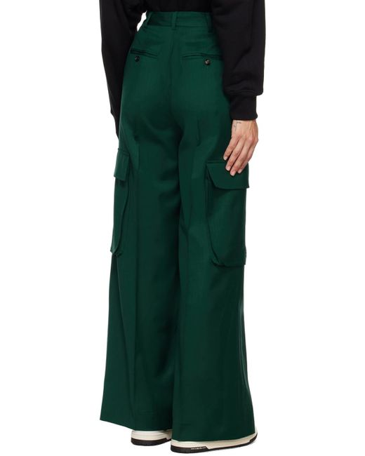 Amiri Green Pleated Trousers
