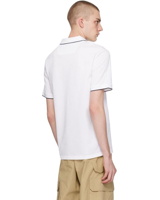 メンズ Giorgio Armani ホワイト ポロシャツ White