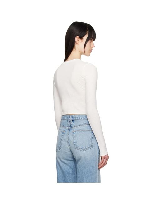 SLVRLAKE Denim Blue Off- Baby Long Sleeve T-Shirt