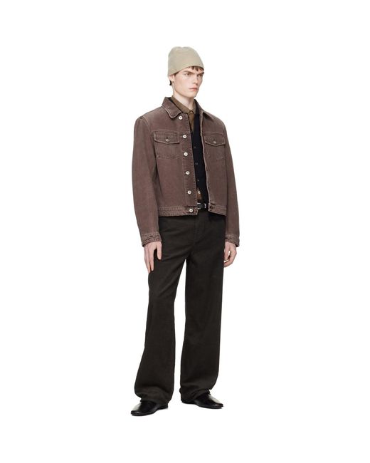 Our Legacy Brown Origin Denim Jacket for men