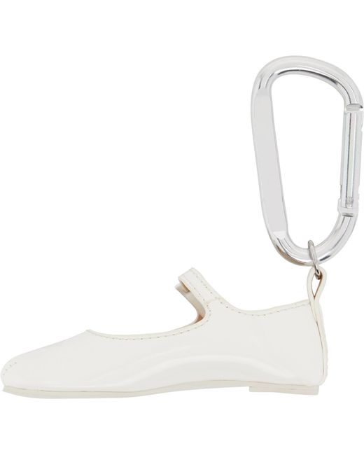 Sandy Liang White Mary Jane Pointe Bag Charm