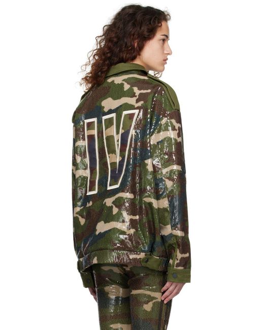 Khaki sequin jacket cheap