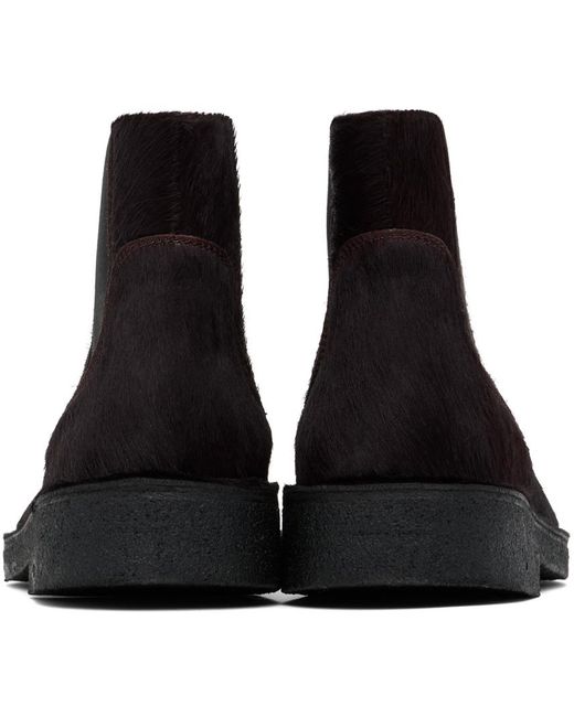 A.P.C. Black Burgundy Theodore Ankle Boots for men