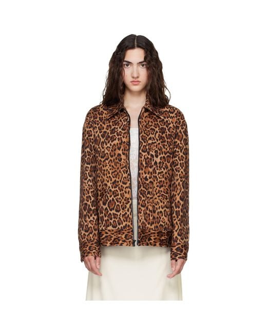 Anna Sui Brown Tan Leopard Jacket