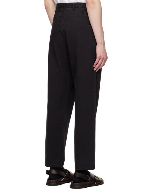 PS by Paul Smith Black Pleated Trousers for men