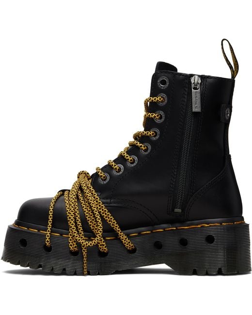 Dr. Martens Black Jadon Xl Leather Platform Boots