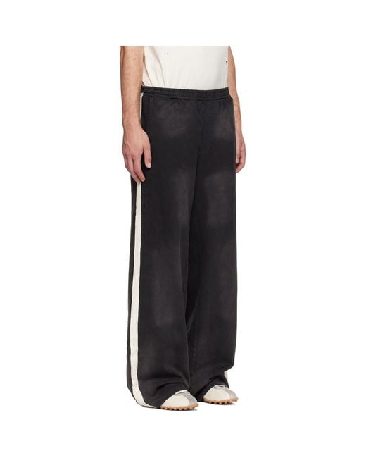 424 Black Striped Sweatpants for men
