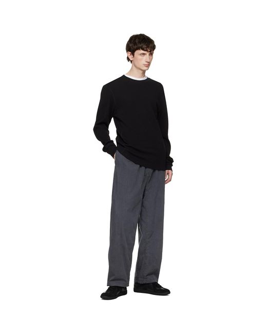 Skims Gray Woven Pull-On Trousers for men