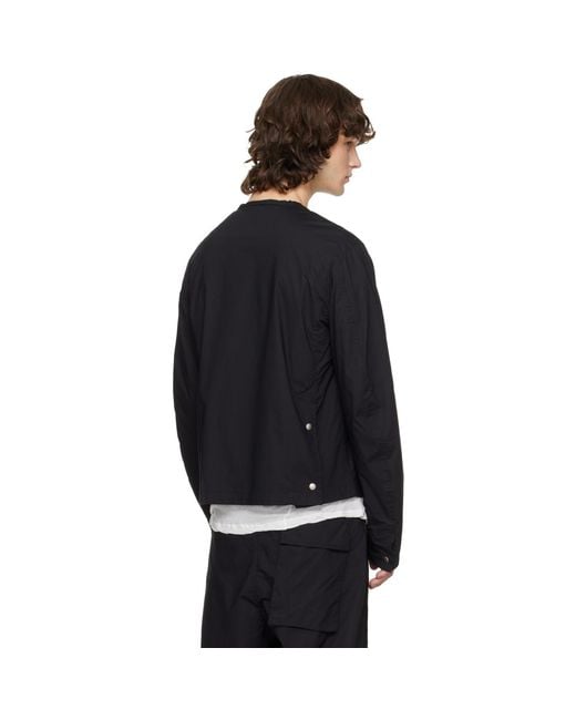 Thom Krom Black Bomber Jacket for men