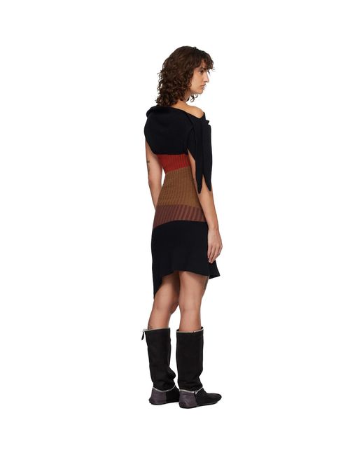 Kiko Kostadinov Black Lemoyne Knitted Midi Dress
