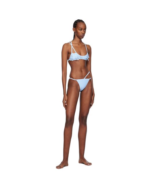 Gcds Black Blue Hardware Bikini Bottom