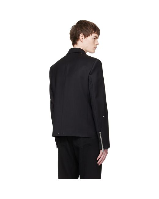 HELIOT EMIL Black Lucent Tailored Jacket for men