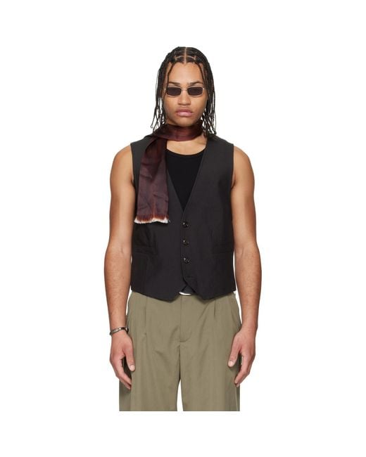 Our Legacy Black Classic Vest for men