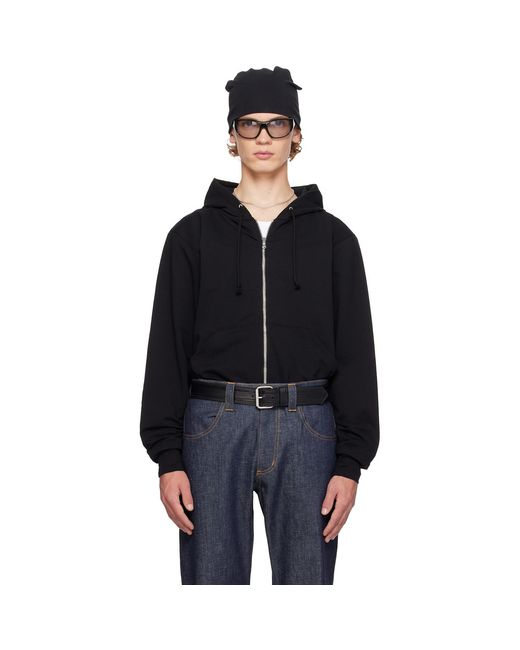SECONDA Black One Two Hoodie for men