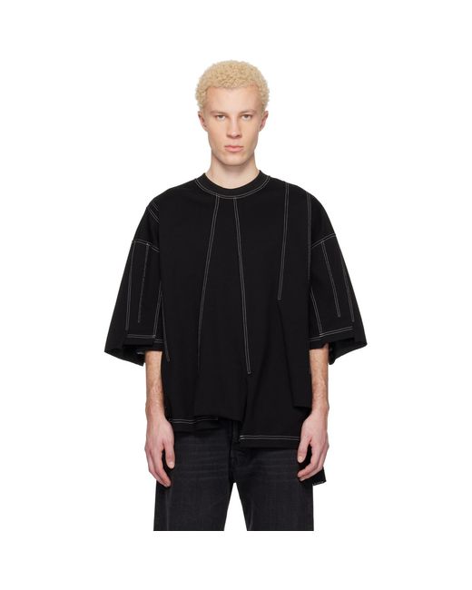 MASTERMIND WORLD Black Reconstructed Ss T-Shirt for men