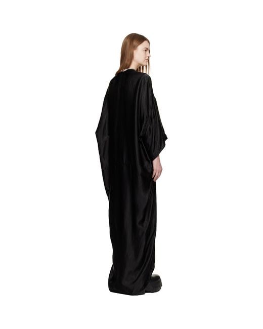 Rick Owens Black Temple Tommykite Maxi Dress