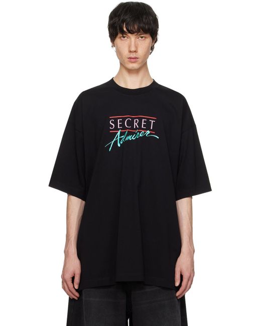 メンズ Vetements Secret Admirer Tシャツ Black