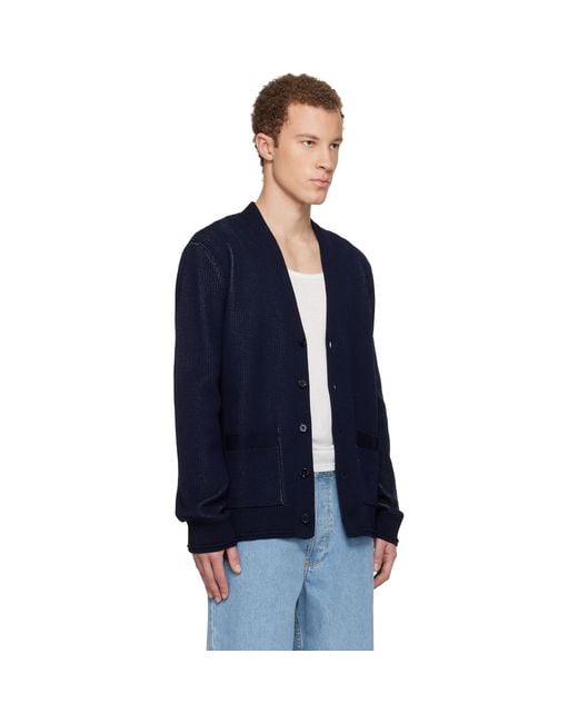 Givenchy Blue V-Neck Cardigan for men