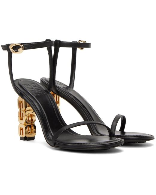 Givenchy Black G Cube 85 Leather Sandals