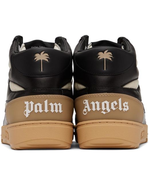 Palm Angels Off-white & Black University New York High Top Sneakers for men
